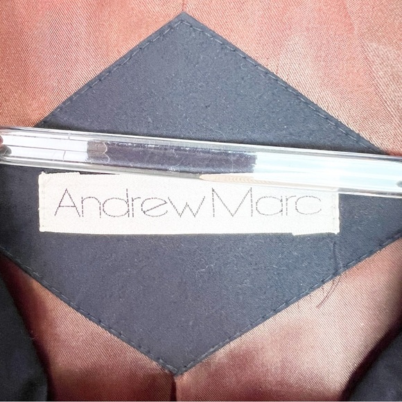 ANDREW MARC NAVY BLUE ZIP FRONT BOMBER STYLE JACKET MENS MEDIUM - Picture 5 of 8